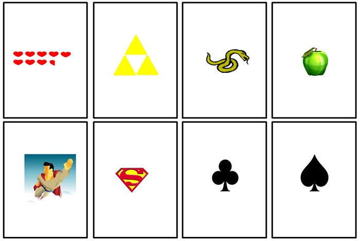 Examples of symbol cards for icebreaker game