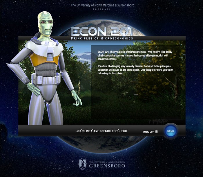 Econ 201, a videogame for college credit at UNCG