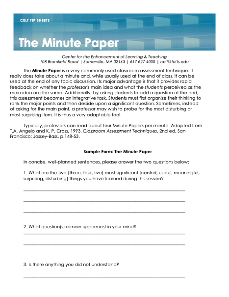 The Minute Paper